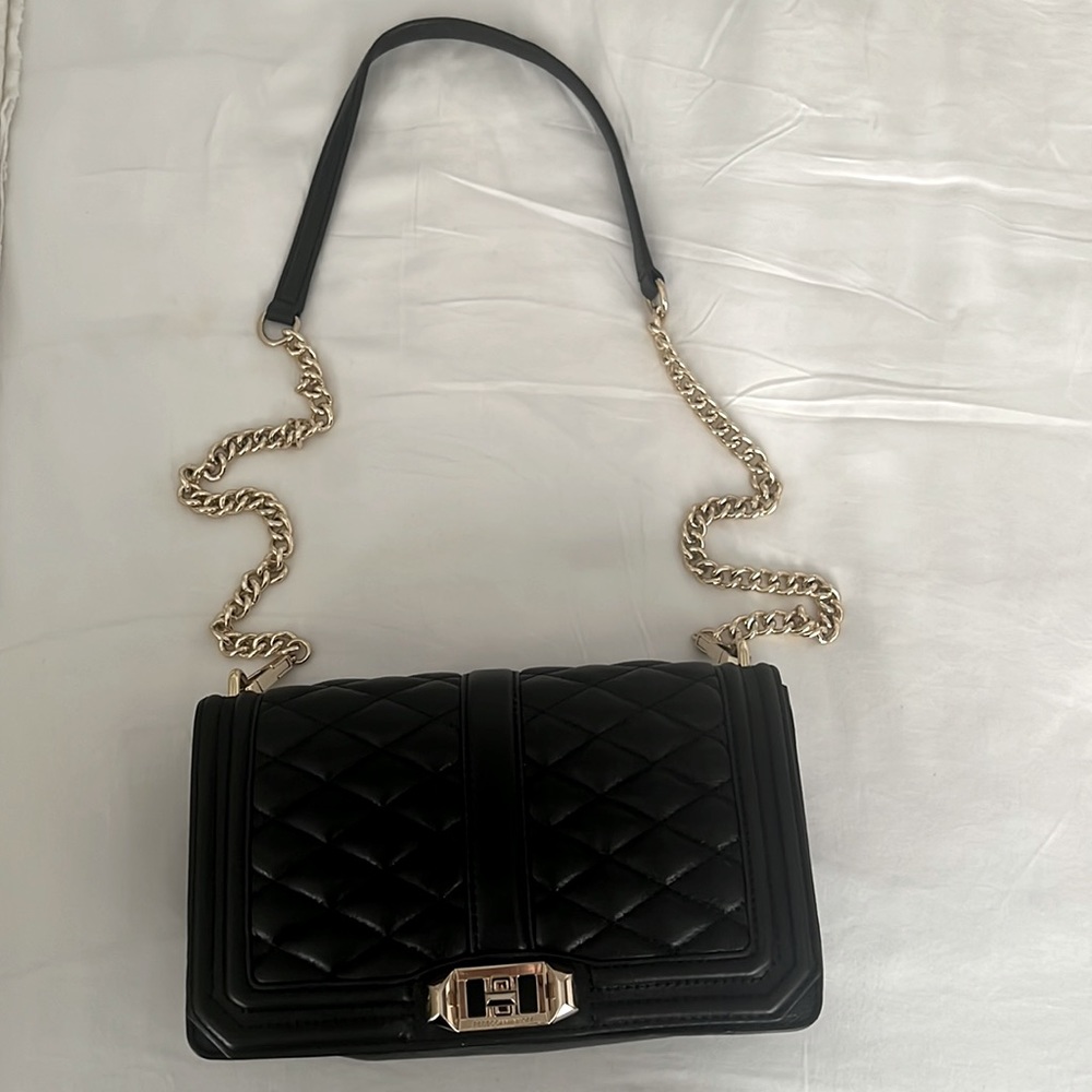 Rebecca Minkoff Love Crossbody Quilted Black NWOT